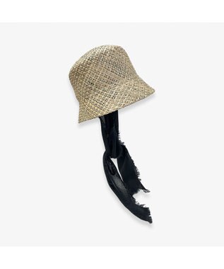 林八百吉商店 un chapeau  スカーフ付きベルハット ナチュラル