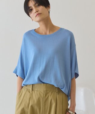 AMERICAN HOLIC 【前後2WAY】ポンチョニット Sax