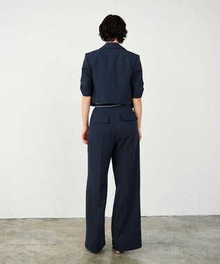 GRACE CONTINENTAL タックワイドパンツ ネイビー