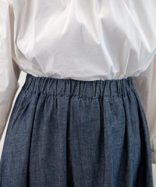 caqu gather skirt ゆったりシルエットデニムスカート rinse