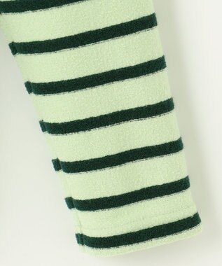 23区GOLF 【WOMEN】リングヤーン ボーダーモックネックシャツ ライトグリーン系1