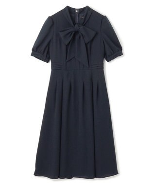 TOCCA 【WEB限定・洗える・消臭】RIBBON ROSETTE HALF ドレス ネイビー系