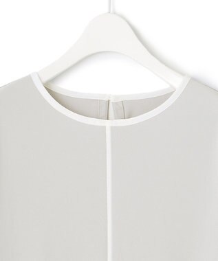 ICB 【洗える】 ジョーゼットスムース カットソー ライトグレー系