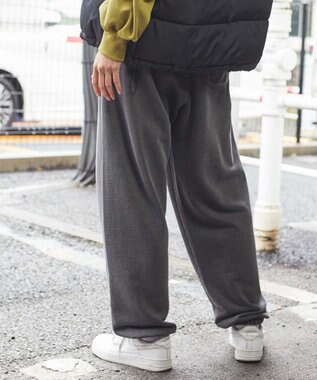 WEGO ピグメントロゴスウェットパンツ スミクロ