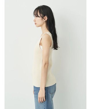 earth music&ecology レイヤリングニットタンクトップ Ivory