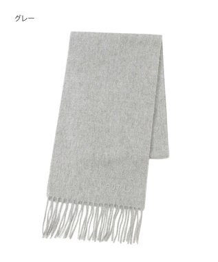MOONBAT FURLA(フルラ）カシミヤ100％ 無地 プチマフラー グレー