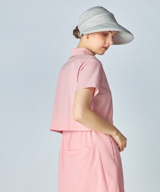 FILA GOLF／marie claire 【marie claire SPORT】 シアサッカーワンピース ピンク