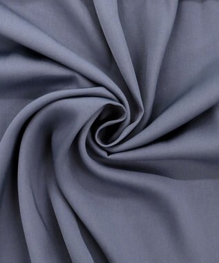 Tiaclasse L 【洗える】ヴィンテージサテンシャツワンピース ブルー