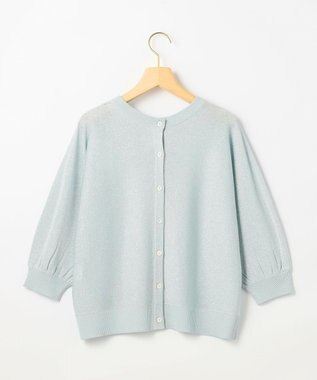 組曲 L 【先行予約・前後着用可】ドルマンスリーブライトラメ ニット シルバーブルー系