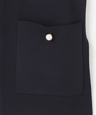 UNFILO 【軽量/ストレッチ/シワになりにくい】ミラノリブ ハーフジレ ネイビー