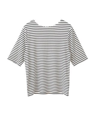 earth music&ecology リブメローショートスリーブプルオーバー Border