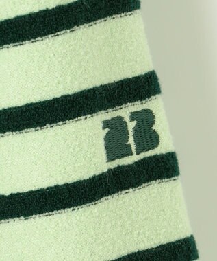 23区GOLF 【WOMEN】リングヤーン ボーダーモックネックシャツ ライトグリーン系1