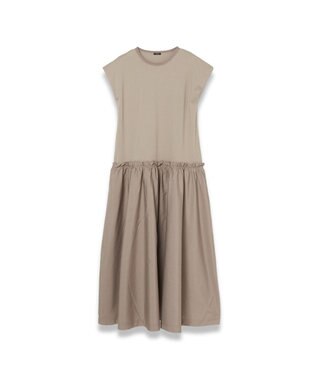 JOSEPH 【洗える】ポプリンジャージー　キャップスリーブドレス Escargot