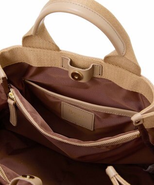 TOPKAPI 【Breath TOPKAPI】RIPPLE リプル ナイロン コンビ ベルト デザイン ミニ トートバッグ ベージュ