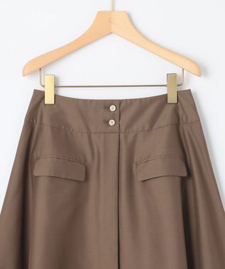 組曲 【洗える・涼感】シアーボイル スカート ダークブラウン系