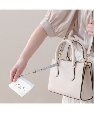 Mother garden しろたん リール付きパスケース 《顔ぼんブルー》 単品 顔ぼんブルー