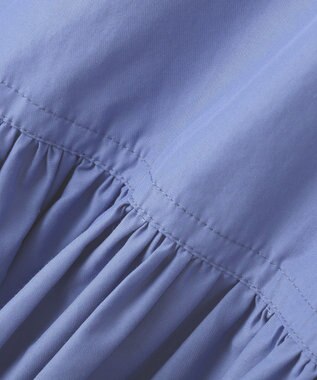 YECCA VECCA ペプラムギャザーシャツ Blue