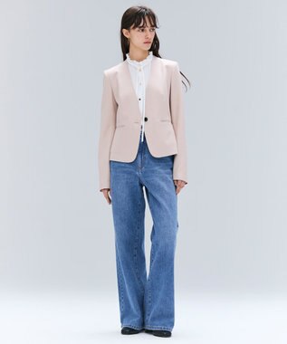 BEIGE， 【洗える】STOW / フリルタイブラウス Ecru