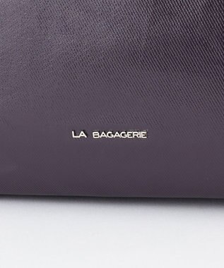 LA BAGAGERIE コーティングキャンバス ショルダーバッグ パープル