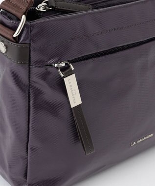 LA BAGAGERIE コーティングキャンバス ショルダーバッグ パープル