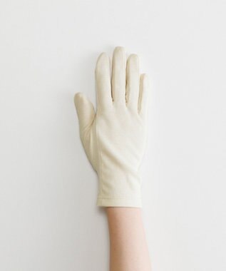 ORuKuBET pure organic cotton gloves 【 UVカット・タッチパネル対応・オーガニックコットン・日本製 】 アイボリー
