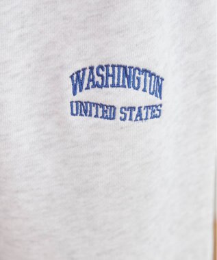 WEGO 【ANGIE VINTAGE】ワンポイント刺繍 裏毛 スウェットパンツ ライトグレー