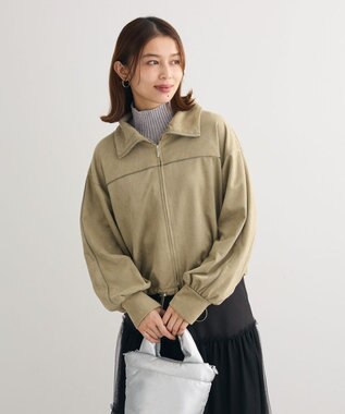 Green Parks スウェード調トラックジャケット Khaki