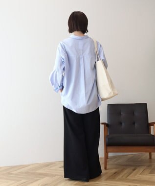 AMERICAN HOLIC 【花粉防止】【イージーケア】ベーシックシャツ Stripe Blue