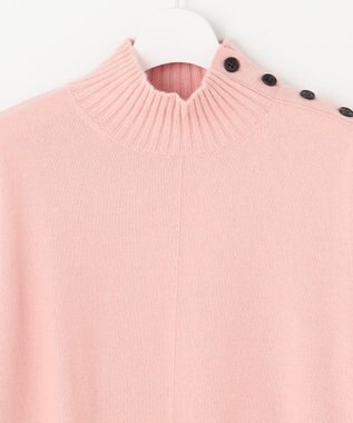 J.PRESS LADIES 【洗える】WOOL BLEND AIR ハイネック ニット ピンク系