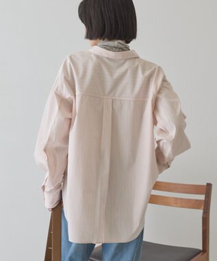 AMERICAN HOLIC 【花粉防止】【イージーケア】ベーシックシャツ Stripe Pink