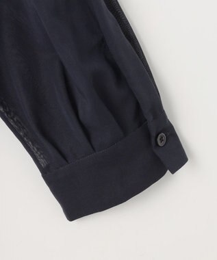 自由区 S 【洗える】シアー ドレス ネイビー