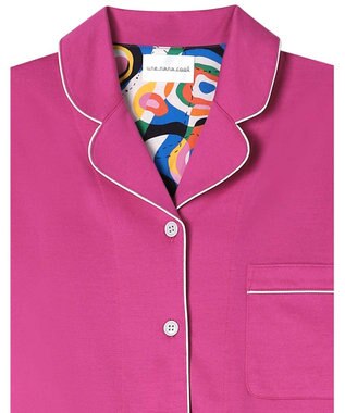 une nana cool 【綿100%】40/2コーマ天竺シルケットパジャマ MADE WITH LIBERTY FABRIC マジェンタ