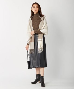 J.PRESS LADIES 【WEB限定・洗える】BARTOLOZZI ポリエステルレザーII スカート ブラック系