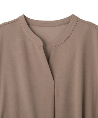 YECCA VECCA ベルテッドプリーツ切替ワンピース Mocha