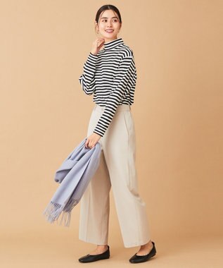 ANY 【ウエストゴム/ストレッチ/裏起毛】シークレットウォーム　ワイド オフホワイト