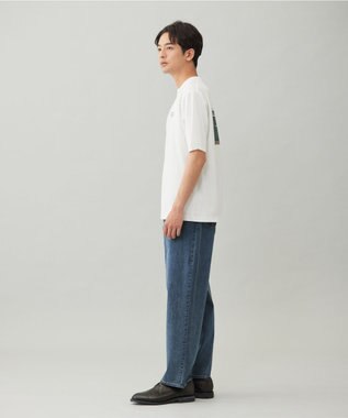 UNFILO MENS スマートストレッチ PHOTO TEE オフホワイト×グリーン