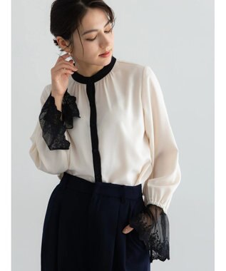 Te chichi 【セレモニーアイテム】レースカフスブラウス ベージュ