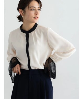 Te chichi 【セレモニーアイテム】レースカフスブラウス ベージュ