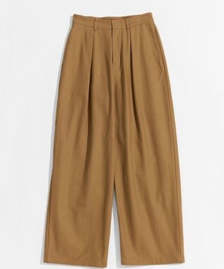 LENO ONE  FOWARD PLEATS CHINO TROUSERS ワンタックチノパンツ CAMEL