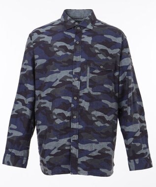 JOSEPH ABBOUD MOUNTAIN 【UNISEX】JOEコットンカモフラージュ シャツ ネイビー系7