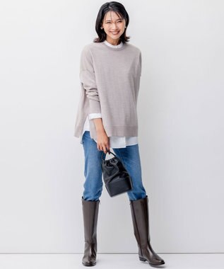 23区 ORSETTO CAVOLO レザー ハンドバッグ ブラック系