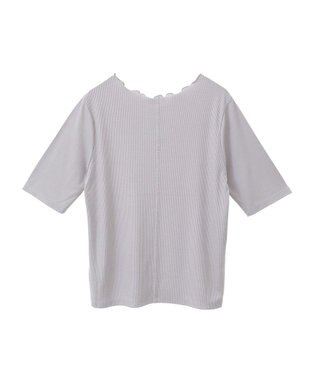 earth music&ecology リブメローショートスリーブプルオーバー Gray