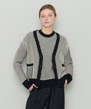 JOSEPH 【洗える】バイオテープコットン　ラウンドネックニット Black