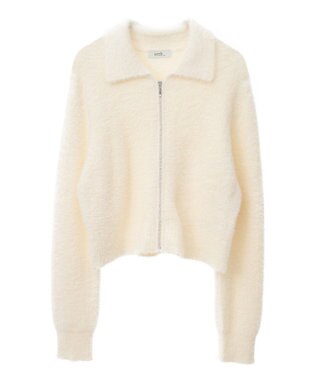 earth music&ecology シャギージップカーディガン