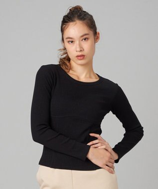 Chacott Chacott BALANCE ホリデーラメロングスリーブTシャツ ブラック