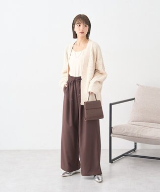 earth music&ecology マットモールカーディガン Ivory