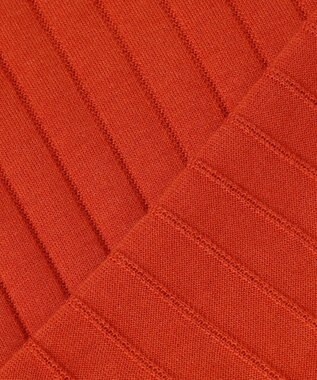 J.PRESS LADIES WORETED WOOL BLEND クルーネック ニット オレンジ系