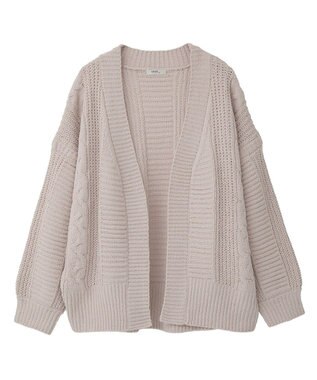 earth music&ecology マットモールカーディガン Pink
