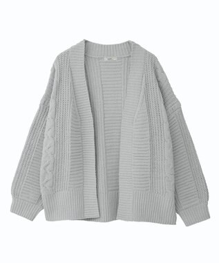 earth music&ecology マットモールカーディガン Light Gray