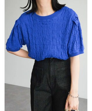 Green Parks 表面カットリブドッキングプルオーバー Blue